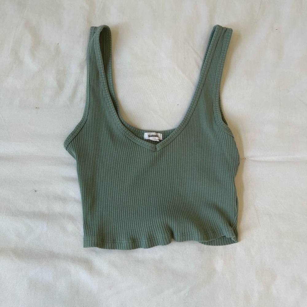 garage v neck tank